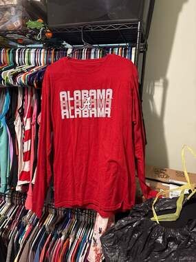 Fanatics Alabama Crimson Tide Stacked Shutter Logo Long Sleeve T-Shirt Size L